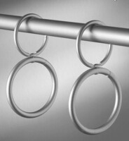 Drapéria karika , dekor karika matt ezüst inox színű rúd karnishoz