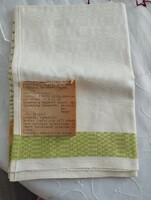 Pamut-len antik új címkés konyharuha.