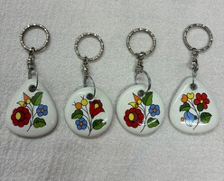 Kalocsai porcelán kulcszartó, 4db-os 