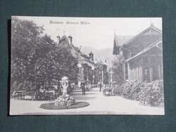 Képeslap,Ausztria,Bad Goisern,Goisern,Gasthaus Goiserer Mühle,étterem látkép,részlet,1910-