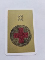MAGYAR VÖRÖSKERESZT kártyanaptár 1981