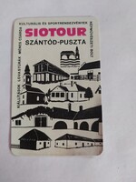 SIOTOUR SZÁNTÓD-PUSZTA kártyanaptár 1981