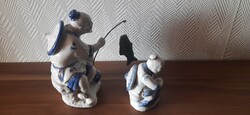 Kína porcelán  figura 2 db  ( horgász)