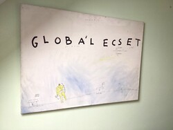 Wahorn András "GLOBÁL ECSET" című kiállított és aukcionált kompozíciója!