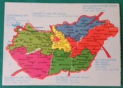 Magyarország, reklám képeslap, MÉH Vállalat, térképes, 1983, postatiszta