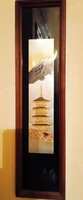 Japanese beautiful picture in glass frame