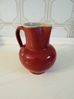 Zsolnay Pécs rózsaszín mázas kisebb vizes kancsó – régi használati kerámia