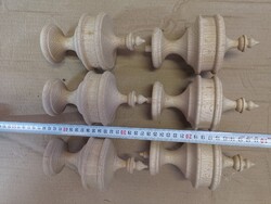 Esztergált babák, figurák szekrény vagy óratok díszítéséhez ónémet , neobarokk 6db