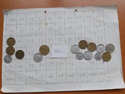 MAGYAR NÉPKÖZTÁRSASÁG 10 20 FILLÉR 1 2 5 10 FORINT1970 - 1989, 15 DB    B40