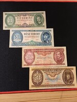 1949 - 1951 Teljes Forint sor / 10 - 100 ft [ vg ] 20 ft [ VF - kis betépődés ] 50 ft [ EF - ]