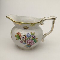 NAGY MÉRETŰ!! Herendi Viktória mintás porcelán 12-es teáskészlethez tejes, tejszínes kiöntő kanna