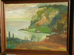 (K) Szamosvári József (1931 - ) - Öböl / Balaton, Badacsony /