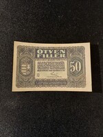 1920 Ötven Fillér [ állapot : Aunc / ropogós bankjegy ]