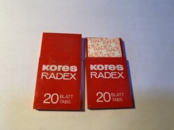 Vintage Kores Radex javítópapír, 20 csík, fehér, írógép-elgépelésekhez, 2 doboz