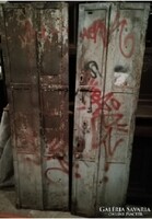 Régi vas ajtó, műhelyajtó, dekorációs tárgy, 2db