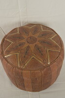 Marokkói bőr ottomán, puff A041