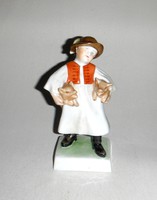 HERENDI PORCELÁN MALACLOPÓ FIGURA