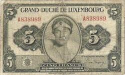 5 frank francs 1944 Luxemburg 1.