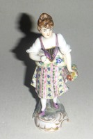 ANTIK NÁPOLY KÉZZEL FESTETT PORCELÁN FIGURA