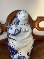 NAGYMÉRETŰ, ZSOLNAY TÖRÖK JÁNOS TERVEZTE "KRUMPLI" SZOBOR, FIGURA