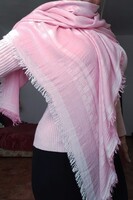 Escada nagyméretű rózsaszín valódi selyem kendő, silk scarf