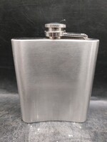 Ón címeres ezüst színű rozsdamentes flaska 200 ml. 4276b