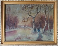 Marosi József nagybányai festő garantáltan eredeti festménye