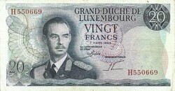 20 frank francs 1966 Luxemburg