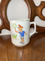 ZSOLNAY PORCELÁN VASUTAS MESEBÖGRE