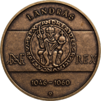 2023. évi „I. András király” színesfém emlékérme