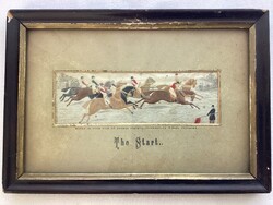 Thomas Stevens (1828-1888) Stevengraph : “ The Start “ .