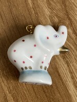 Tündéri Herendi hibátlan ritka szerencse hozó elefánt medál, dísz.