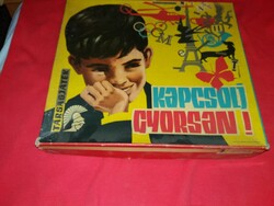 Régi KAPCSOLJ GYORSAN társasjáték MINERVA KIADÁS állapot a képek szerint 1.