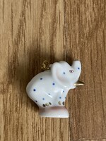 Tündéri Herendi hibátlan ritka szerencse hozó elefánt medál, dísz.