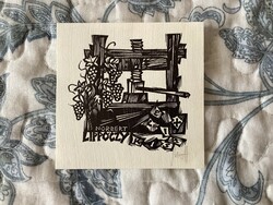Norbert Ott ,Ex libris  fametszete .