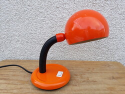 Retro narancssárga gömb búrás asztali lámpa