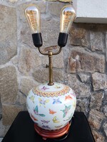 Kínai pillangó mintás porcelán lámpa