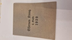 Náci Német Vaskereszthez adományozó tasak 2 osztályúhoz.