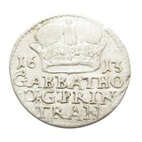 Magyarország,Báthory Gábor 1 garas 1613 NB - Nagybánya EF ezüst 1.40g