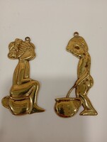 Egy pár, toalett jelző figura