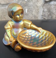 Labrador eozin mázas Zsolnay Annuska