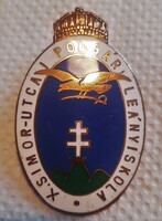Ritka iskolajelvény sapkajelvény X. SIMOR UTCAI POLGÁRI LEÁNYISKOLA