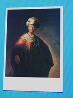 Képeslap / Művészlap - Rembrandt: Egy szláv nemes portréja (Férfi különleges öltözetben) /1632./