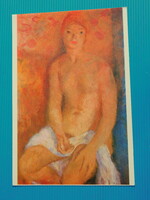 Képeslap, művészet, festmény motívum, Szőnyi István: Akt /1936./