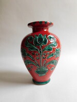 Gmundner Keramik (gmundeni) piros váza