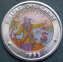 Kuba emlék 1 peso 1995 (A Karib-tenger kalózai Feketeszakáll) UNC