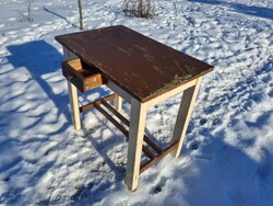 Régi paraszt asztal, fenyő asztal, konyha