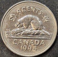 Kanada 5 cent, 1994.