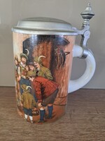 Ón fedeles porcelán korsó, söröskupa