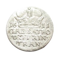 Magyarország,Báthory Gábor 1 garas 1611 NB - Nagybánya EF+ ezüst 1.40g